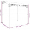Zadaszenie, kremowe, 2x2,3 m, 180 g/m², tkanina i stal