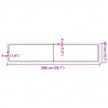 Blat, jasnobrązowy 200x40x(2-4)cm drewno z naturalną krawędzią