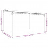 Zadaszenie, antracytowe, 4x3 m, 180 g/m², tkanina i stal