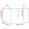 Baldachim ogrodowy, antracytowy, 3x3 m, stal i tkanina