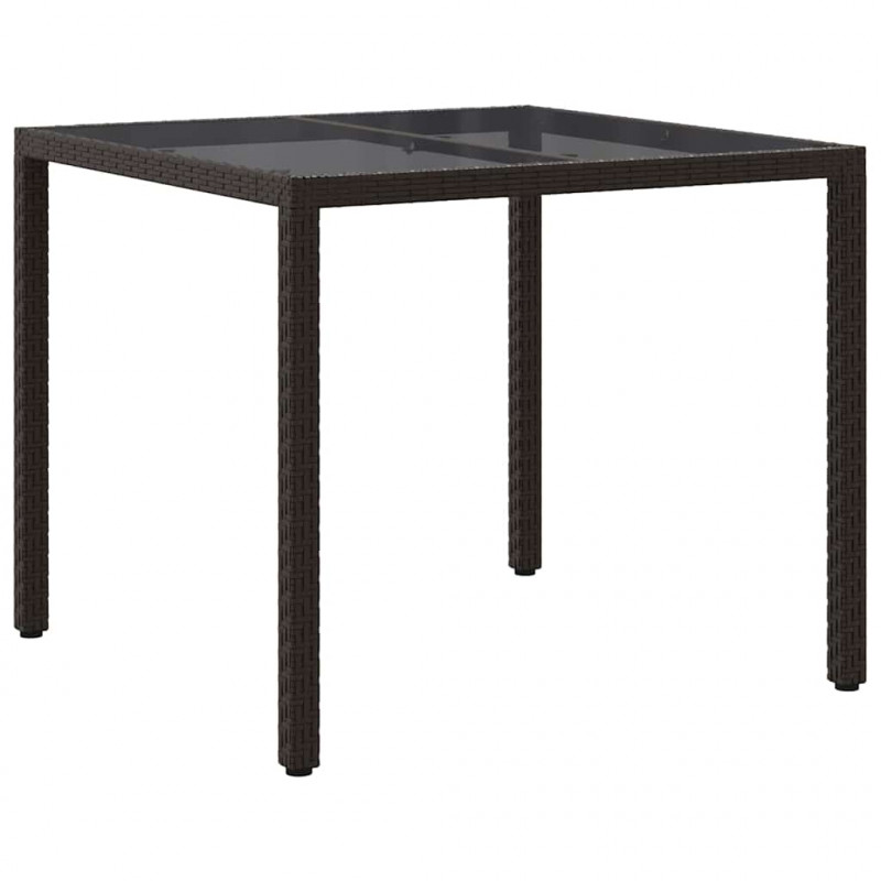 Stół Ogrodowy Brązowy 90 x 90 x 75 cm polirattan