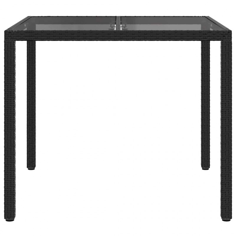 Stół Ogrodowy Czarny 90 x 90 x 75 cm polirattan