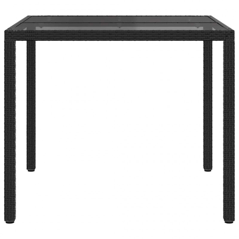 Stół Ogrodowy Czarny 90 x 90 x 75 cm polirattan