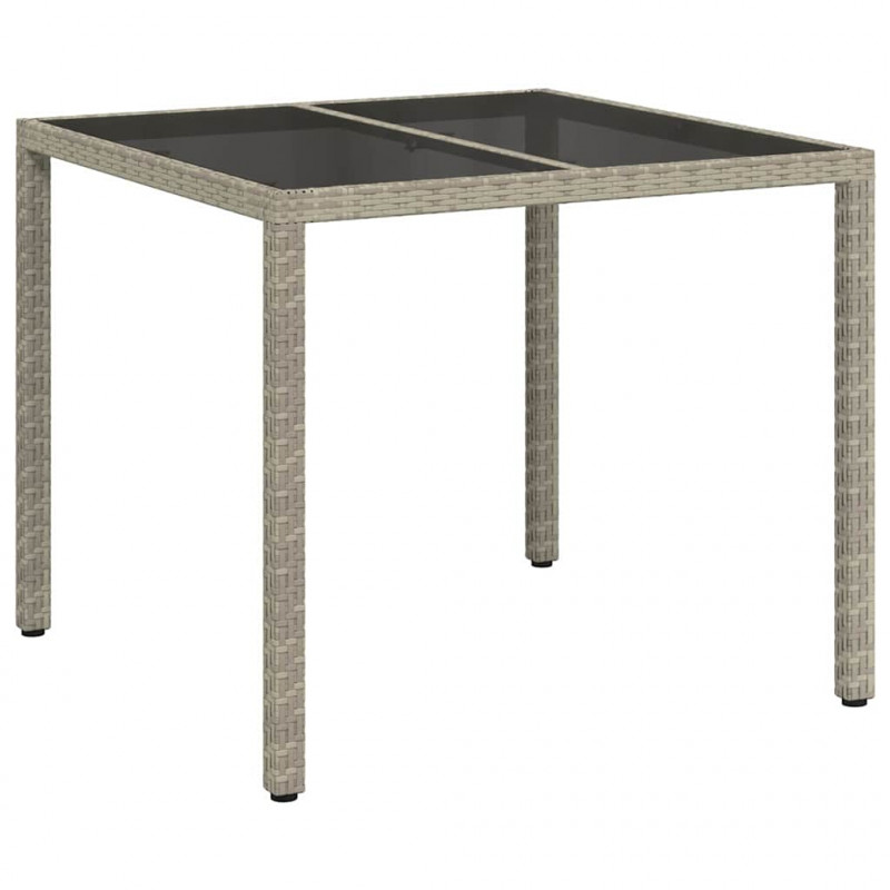 Stół Ogrodowy Szary 90 x 90 x 75 cm polirattan