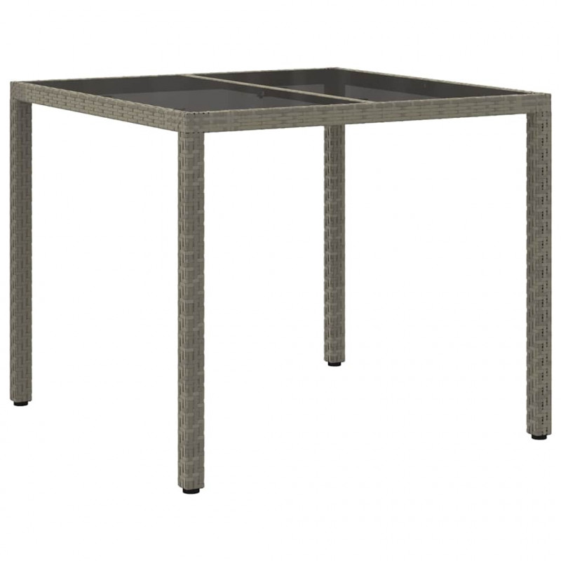 Stół Ogrodowy Szary 90 x 90 x 75 cm polirattan