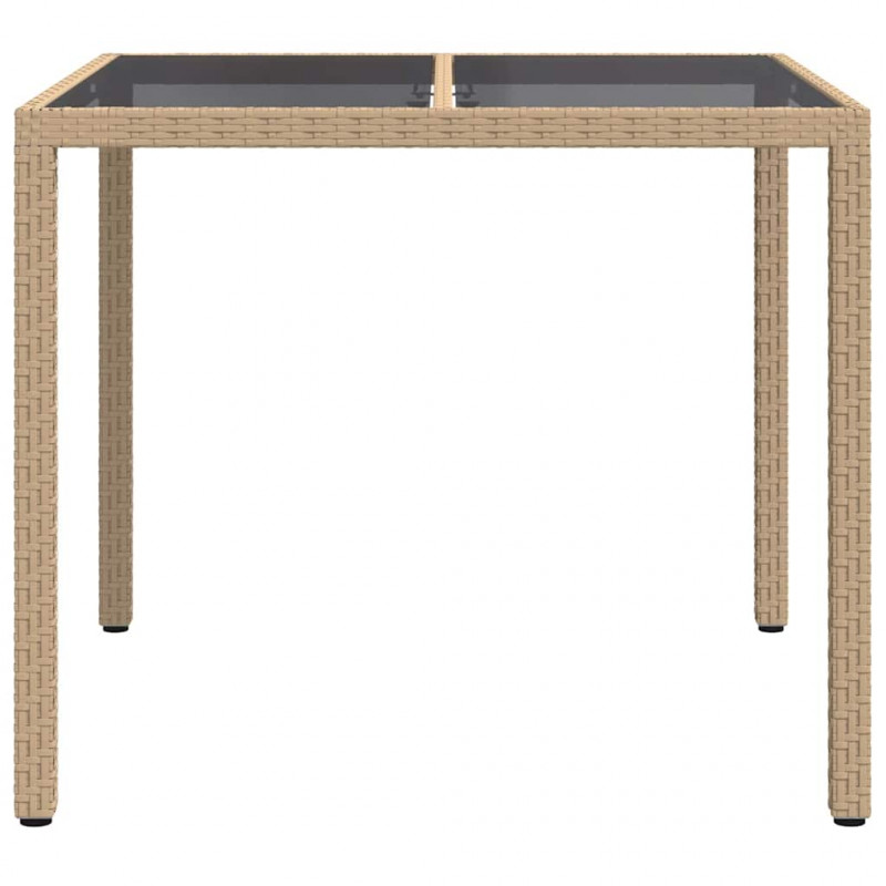 Stół Ogrodowy Beżowy 90 x 90 x 75 cm polirattan