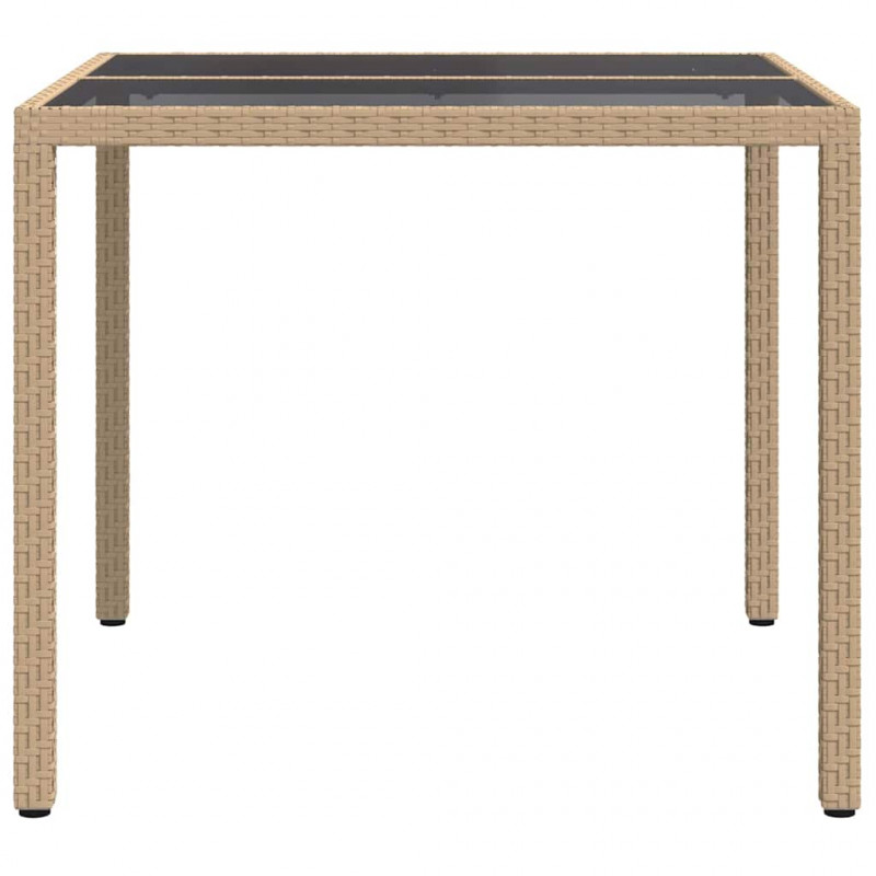 Stół Ogrodowy Beżowy 90 x 90 x 75 cm polirattan