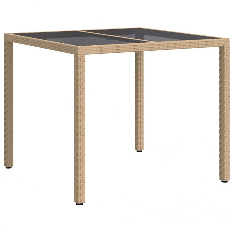 Stół Ogrodowy Beżowy 90 x 90 x 75 cm polirattan