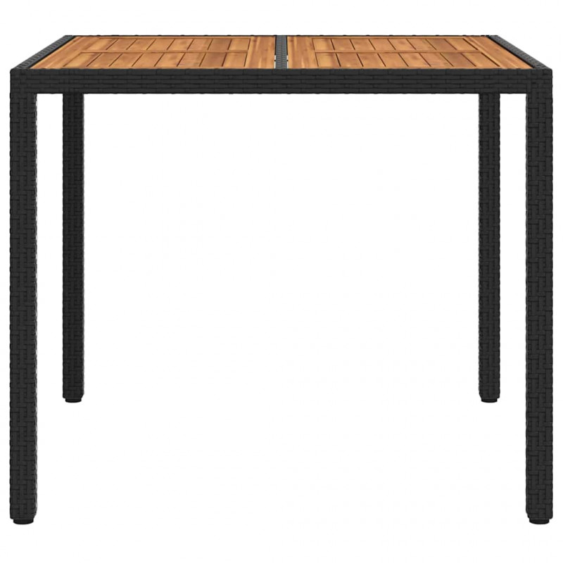 Stół Ogrodowy Czarny 90 x 90 x 75 cm polirattan
