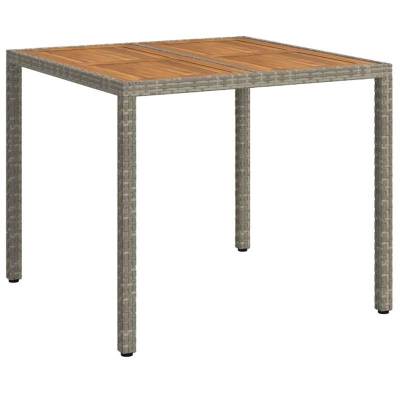 Stół Ogrodowy Szary 90 x 90 x 75 cm polirattan