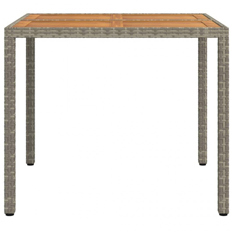 Stół Ogrodowy Szary 90 x 90 x 75 cm polirattan