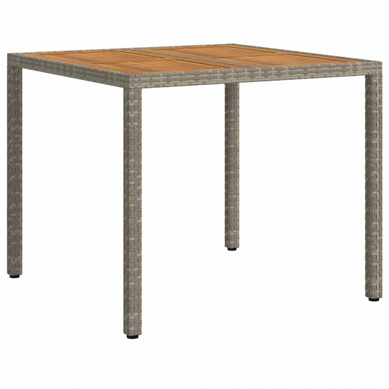 Stół Ogrodowy Szary 90 x 90 x 75 cm polirattan
