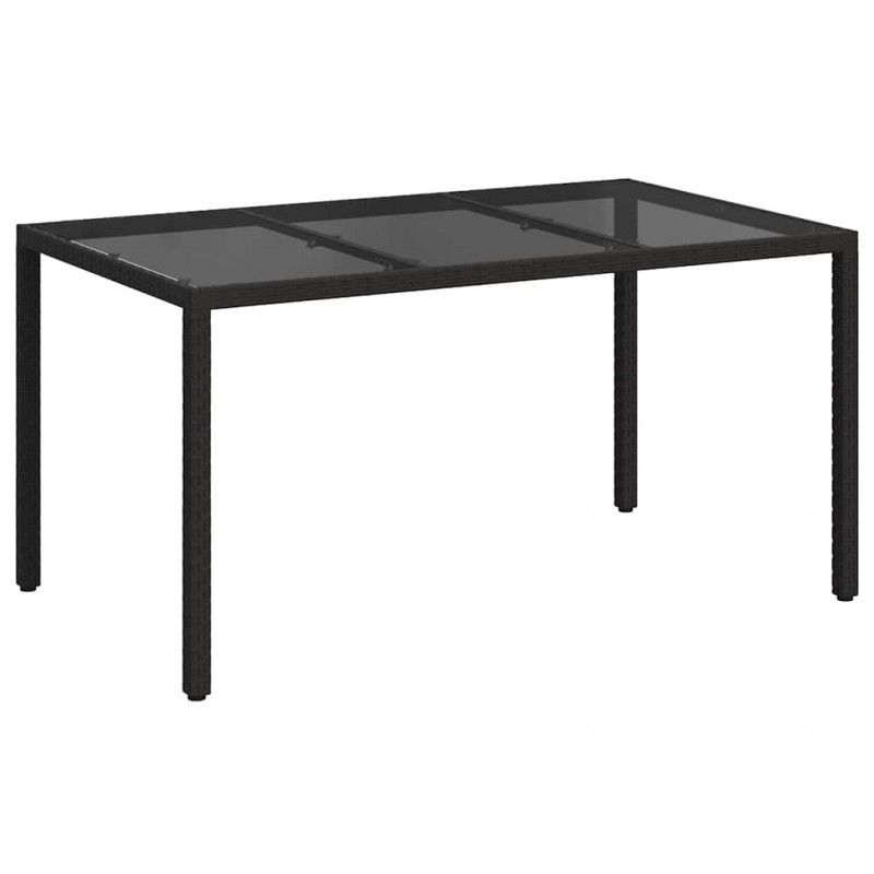 Stół Ogrodowy Czarny 150 x 90 x 75 cm polirattan