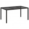 Stół Ogrodowy Czarny 150 x 90 x 75 cm polirattan