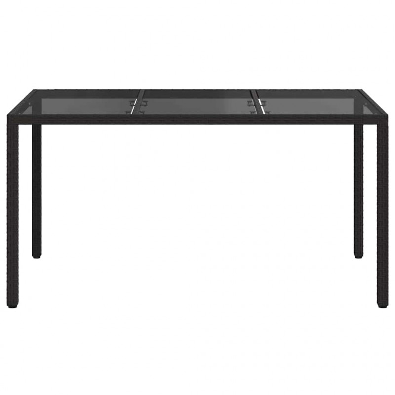 Stół Ogrodowy Czarny 150 x 90 x 75 cm polirattan