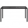 Stół Ogrodowy Czarny 150 x 90 x 75 cm polirattan
