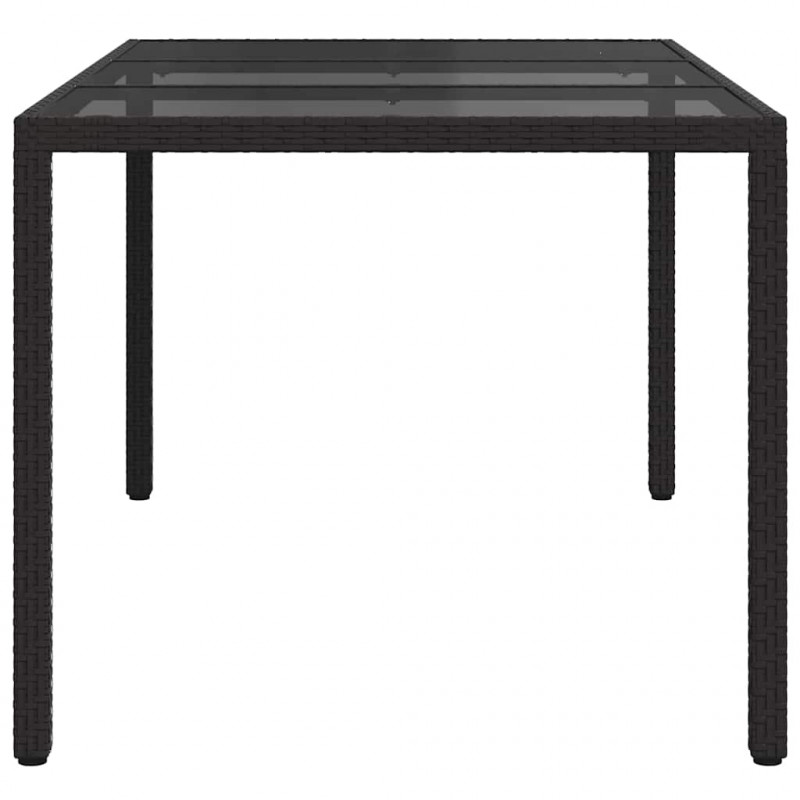 Stół Ogrodowy Czarny 150 x 90 x 75 cm polirattan