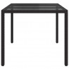 Stół Ogrodowy Czarny 150 x 90 x 75 cm polirattan