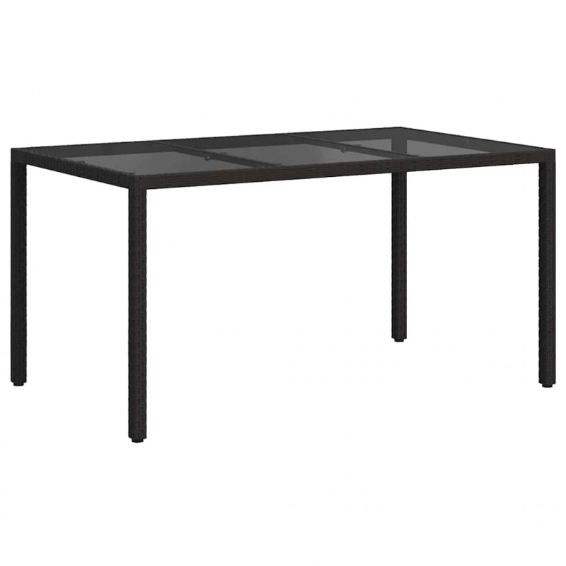 Stół Ogrodowy Czarny 150 x 90 x 75 cm polirattan