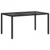 Stół Ogrodowy Czarny 150 x 90 x 75 cm polirattan