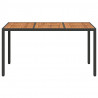 Stół Ogrodowy Czarny 150 x 90 x 75 cm polirattan