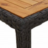 Stół Ogrodowy Czarny 150 x 90 x 75 cm polirattan