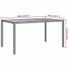 Stół Ogrodowy Czarny 150 x 90 x 75 cm polirattan