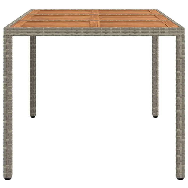 Stół Ogrodowy Szary 150 x 90 x 75 cm polirattan