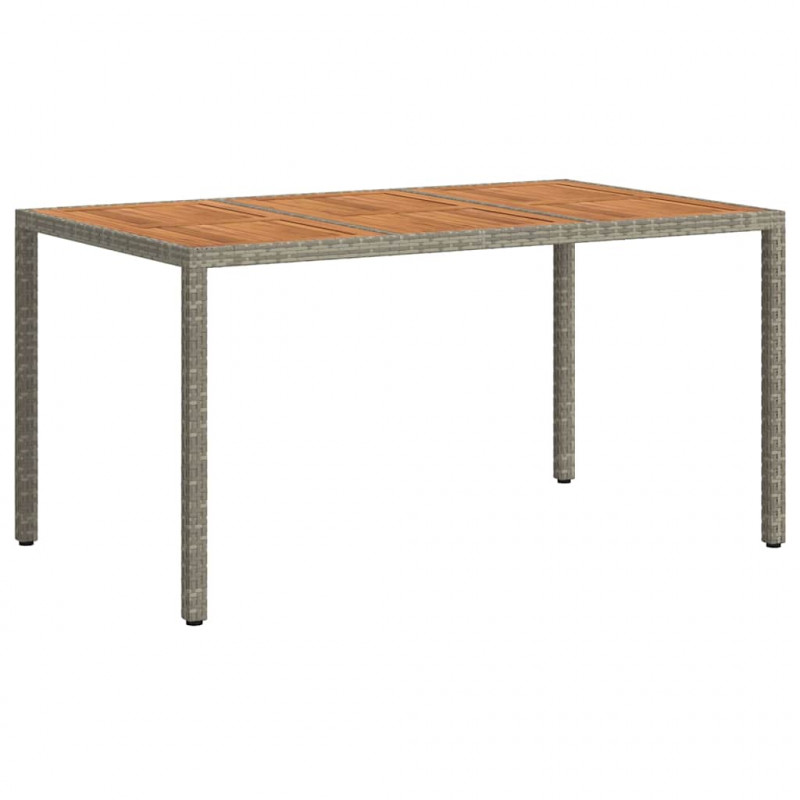 Stół Ogrodowy Szary 150 x 90 x 75 cm polirattan