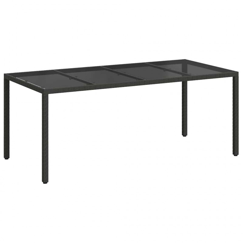 Stół Ogrodowy Czarny 190 x 90 x 75 cm polirattan