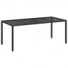 Stół Ogrodowy Czarny 190 x 90 x 75 cm polirattan