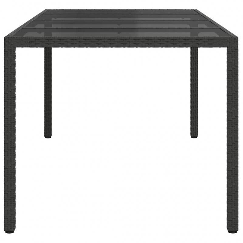 Stół Ogrodowy Czarny 190 x 90 x 75 cm polirattan