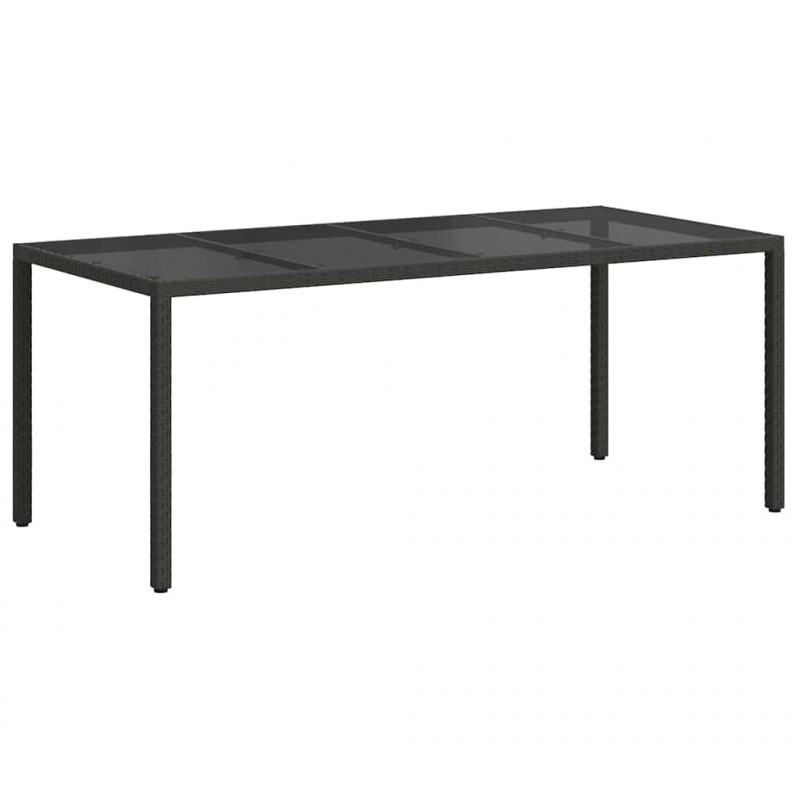 Stół Ogrodowy Czarny 190 x 90 x 75 cm polirattan
