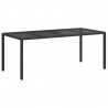 Stół Ogrodowy Czarny 190 x 90 x 75 cm polirattan