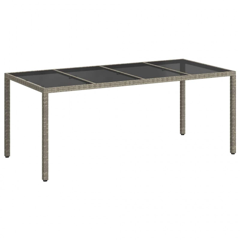 Stół Ogrodowy Szary 190 x 90 x 75 cm polirattan