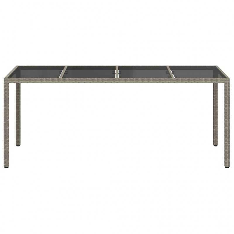 Stół Ogrodowy Szary 190 x 90 x 75 cm polirattan