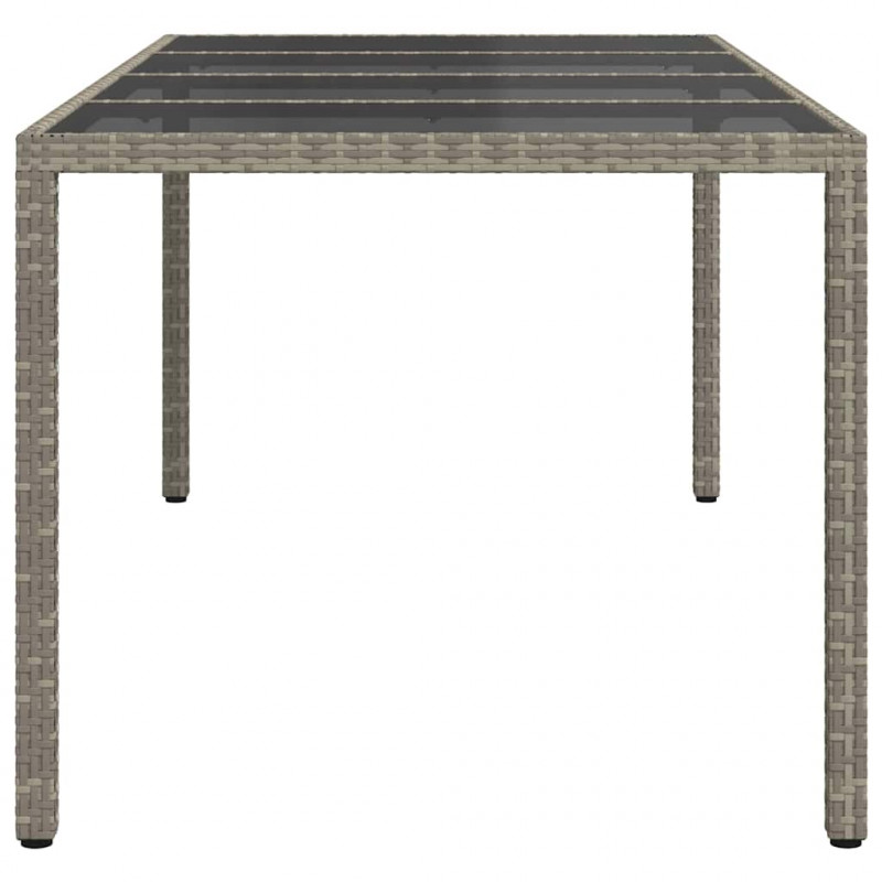 Stół Ogrodowy Szary 190 x 90 x 75 cm polirattan