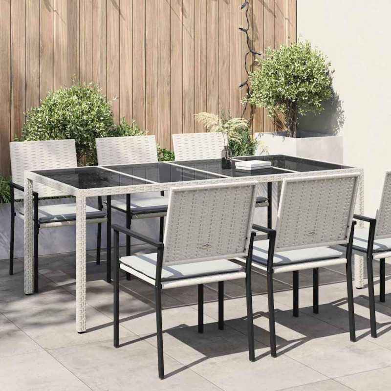 Stół Ogrodowy Biały 190 x 90 x 75 cm polirattan