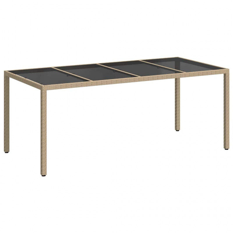 Stół Ogrodowy Beżowy 190 x 90 x 75 cm polirattan