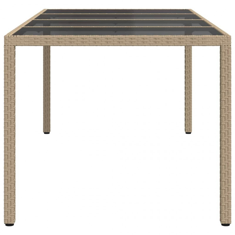 Stół Ogrodowy Beżowy 190 x 90 x 75 cm polirattan