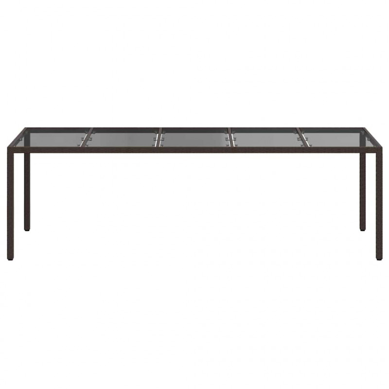 Stół Ogrodowy Brązowy 250 x 100 x 75 cm polirattan