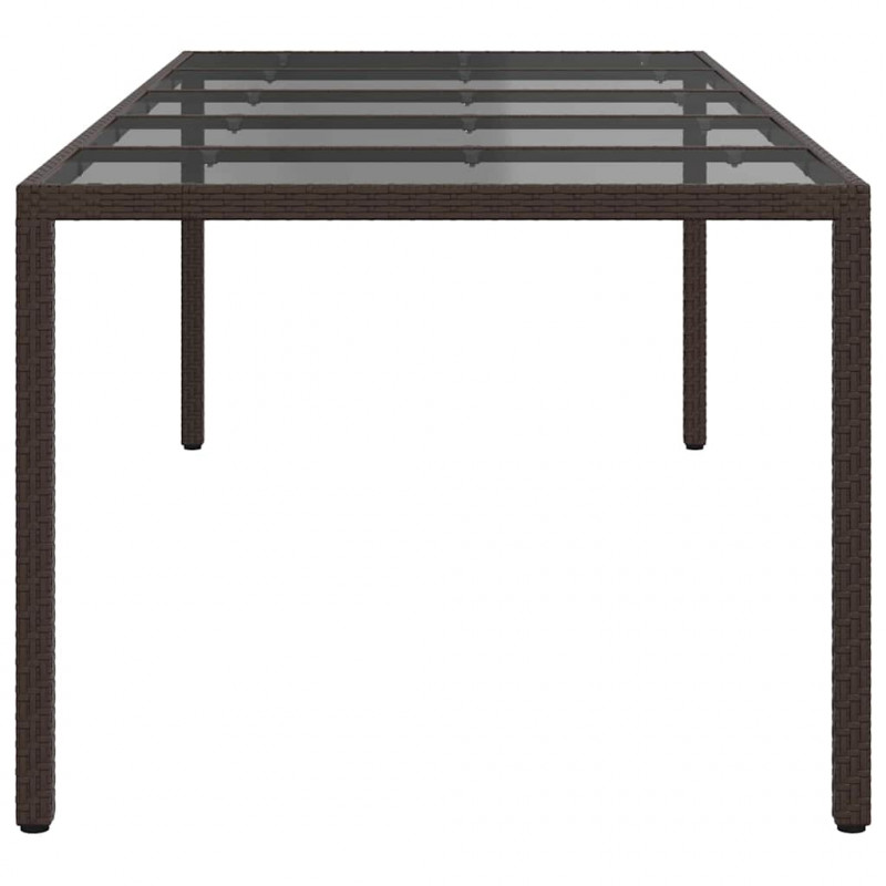 Stół Ogrodowy Brązowy 250 x 100 x 75 cm polirattan