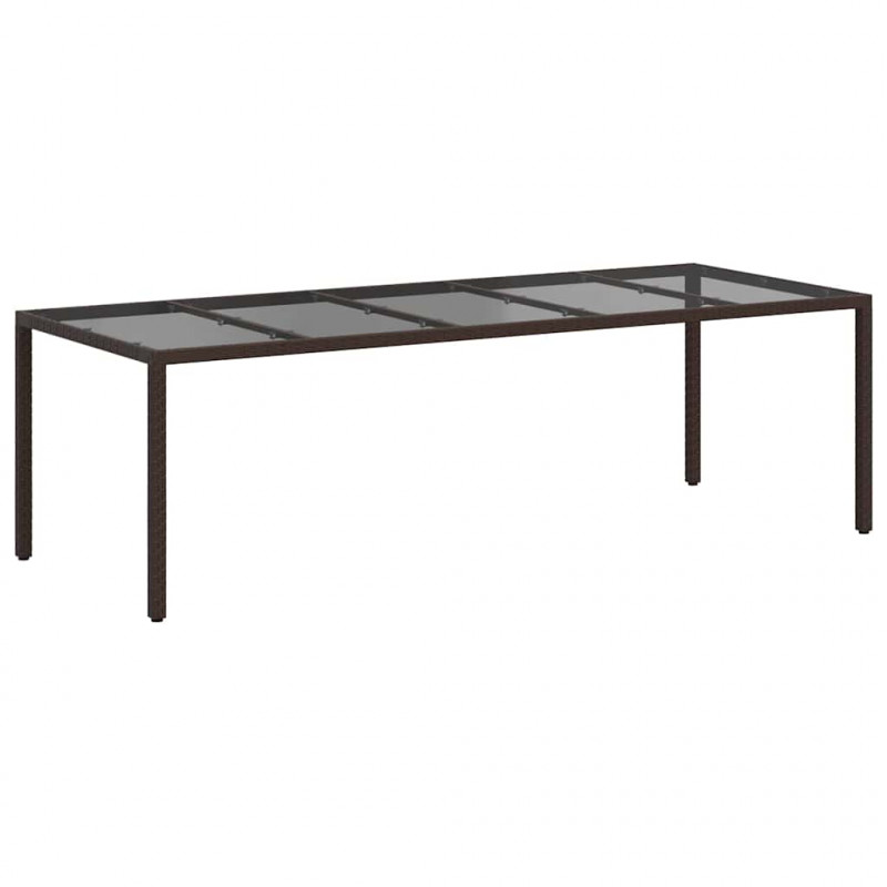 Stół Ogrodowy Brązowy 250 x 100 x 75 cm polirattan