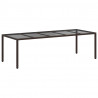 Stół Ogrodowy Brązowy 250 x 100 x 75 cm polirattan
