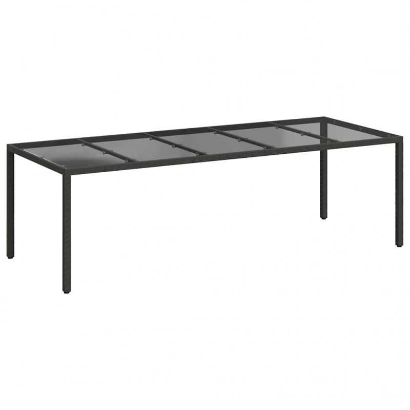 Stół Ogrodowy Czysta czerń 250 x 100 x 75 cm polirattan