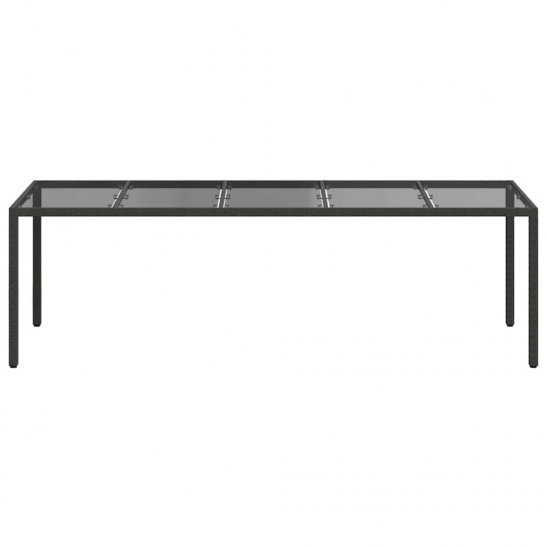 Stół Ogrodowy Czysta czerń 250 x 100 x 75 cm polirattan