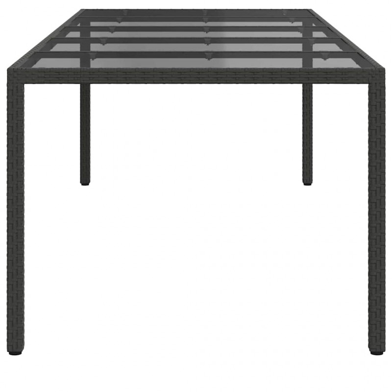 Stół Ogrodowy Czysta czerń 250 x 100 x 75 cm polirattan