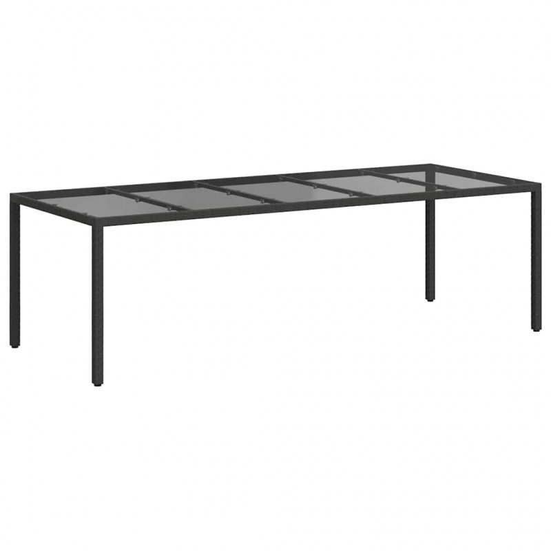 Stół Ogrodowy Czysta czerń 250 x 100 x 75 cm polirattan