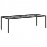 Stół Ogrodowy Czysta czerń 250 x 100 x 75 cm polirattan