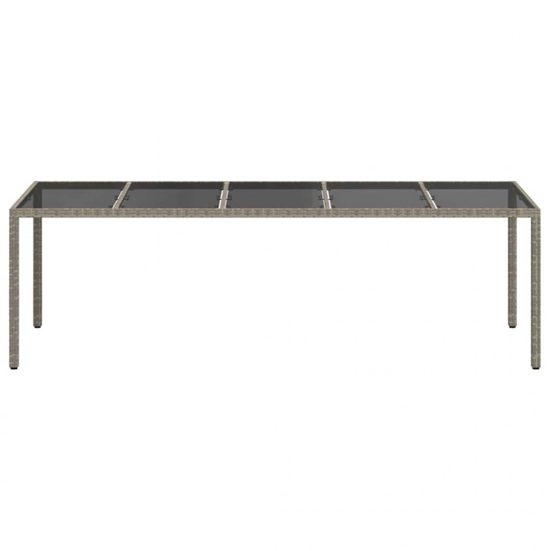 Stół Ogrodowy Szary 250 x 100 x 75 cm polirattan
